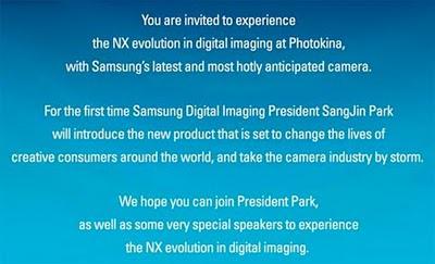 Un nouveau Samsung NX prometteur à la Photokina