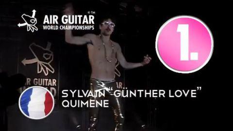 Air Guitar ... Le Français Sylvain Quimene (Gunther Love) est champion du monde Air Guitar ... Le Français Sylvain Quimene (Gunther Love) est champion du monde