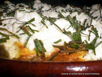 Tortilla al horno judias verdes-requeson/ Omelette soufflée haricots verts-ricotta