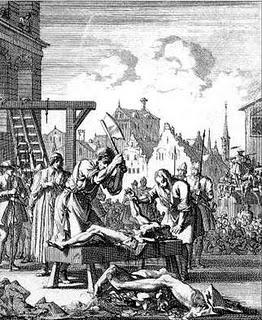La torture par « hanged, draw and quartering » - Angleterre