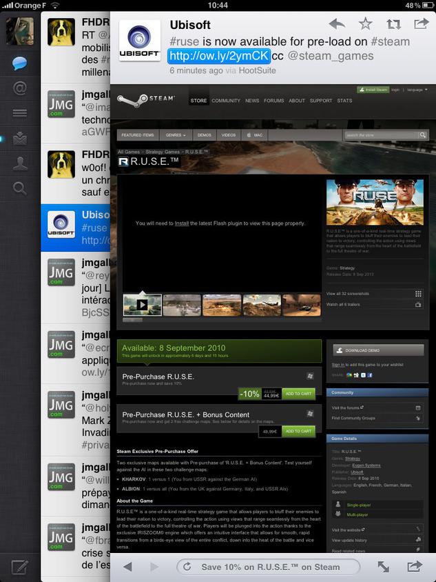 L’application Twitter désormais compatible iPad L’application Twitter désormais compatible iPad