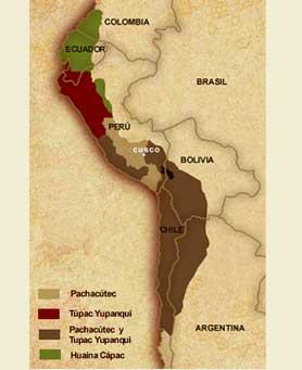 Voyage et Tourisme au Pérou – Carte du Tahuantinsuyu, Empire Inca, Pérou