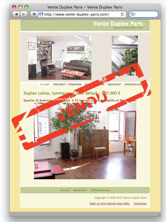 Etude de cas : vendre son appartement grâce au Web vendre son appartement grâce au Web