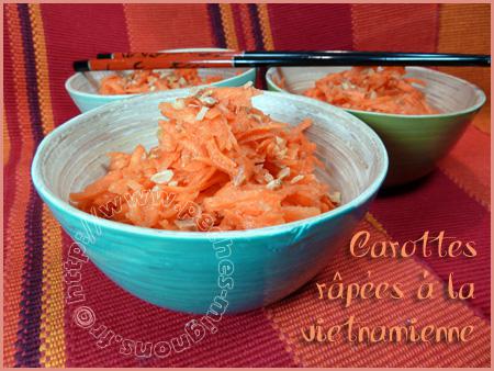 Carottes râpées à la vietnamienne Carottes râpées à la vietnamienne