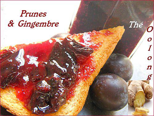 Confiture de Prunes Noires Sauvages au Thé Oolong & Gingembre