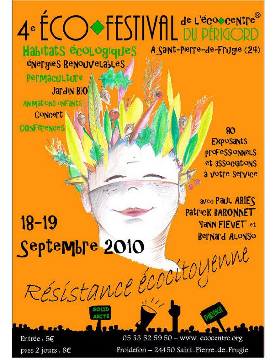 Solairenvie au 4ème Ecofestival le 18 et 19 Septembre à St Pierre de Frugie (24)