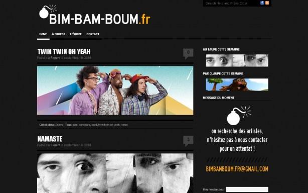 BIM BAM BOUM Communiqué de Presse : « Bim Bam Boom » revendique les attentats musicaux sur la Toile