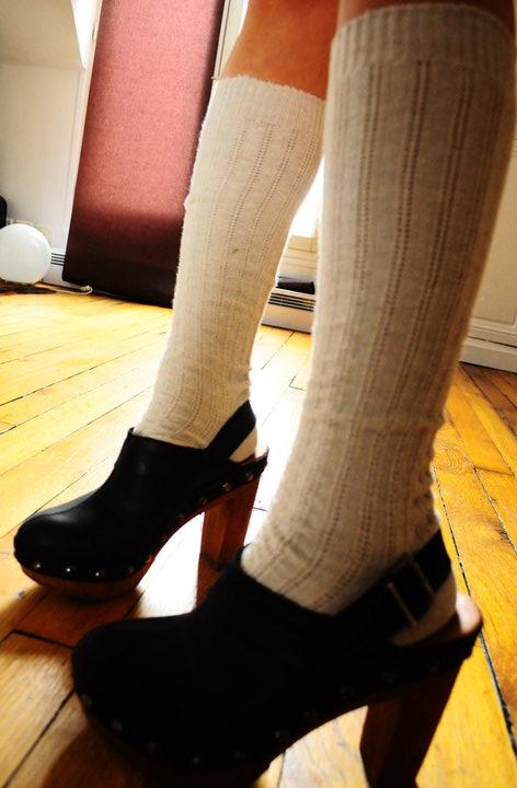 Léopard-chaussettes-sabots. Léopard-chaussettes-sabots.