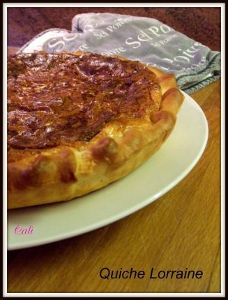 Quiche Lorraine recette QUICHE LORRAINE