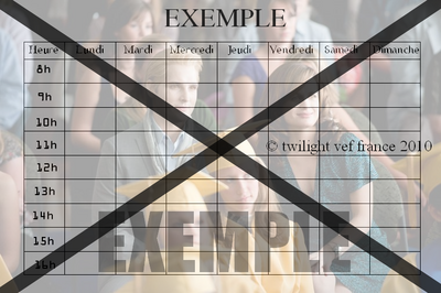 10 emploie du temps à gagner ! 10 emploie du temps à gagner !