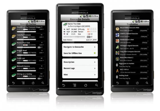Android_trio_1 L’application officielle geocaching pour android est disponible