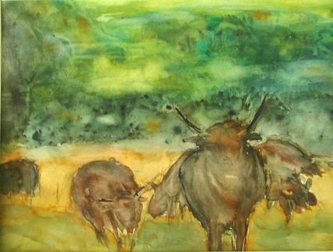 Manade en Camargue - Aquarelle manade.1284543910.jpg