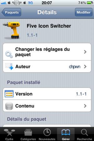 Five Icon Switcher : plusieurs icônes dans la barre multitache !