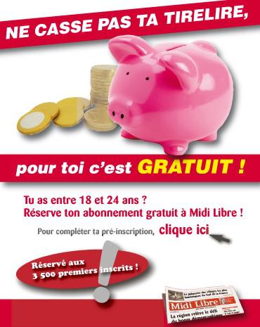 banniere 18-24 Abonnements gratuits au journal Midi Libre, L’Indépendant et Centre Presse