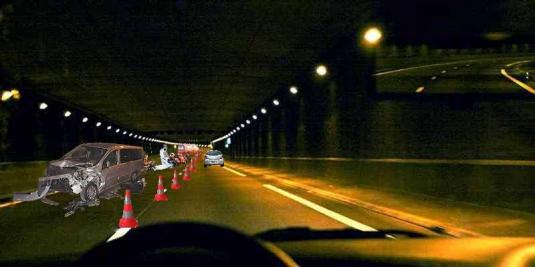 Accident dans le tunnel : 7 victimes - Km 13,5