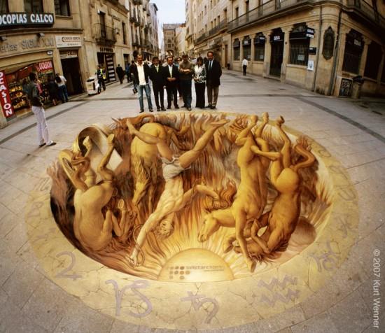 14 Phaeton kurt wenner art de rue 550x476 Kurt Wenner : Art de rue insolite, dessin et peintures de lArtiste