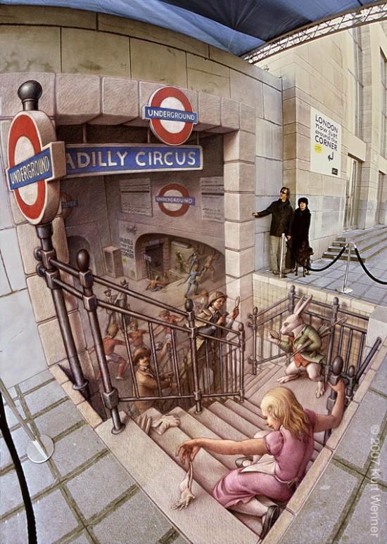04 Final Eurostar image kurt wenner art de rue 550x774 Kurt Wenner : Art de rue insolite, dessin et peintures de lArtiste