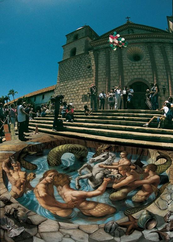 b5 Mermaids kurt wenner art de rue 550x769 Kurt Wenner : Art de rue insolite, dessin et peintures de lArtiste