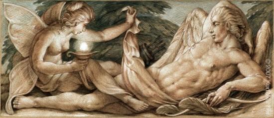 09 Cupid and Psyche kurt wenner peinture 550x238 Kurt Wenner : Art de rue insolite, dessin et peintures de lArtiste