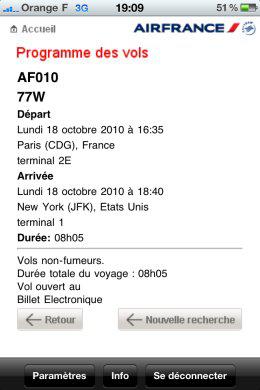 Air France Mobile : enfin une appli iPhone !