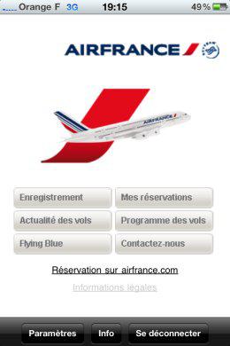 Air France Mobile : enfin une appli iPhone !