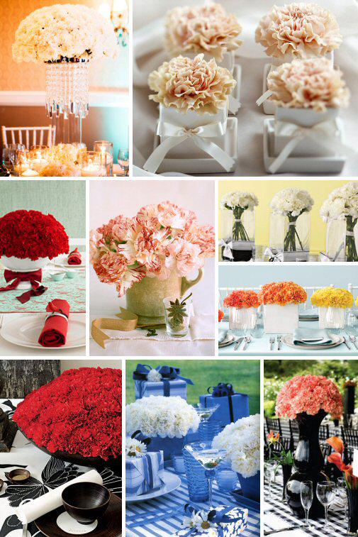 Décoration de salle de mariage avce des fleurs: flower ball, bouquets de fleurs ronds et fleurs artificielles