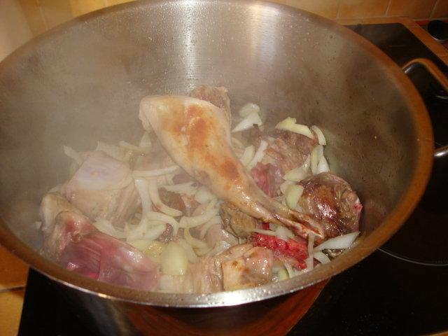 lapin marinière sauce aux 3 moutardes.champignons DSC09511