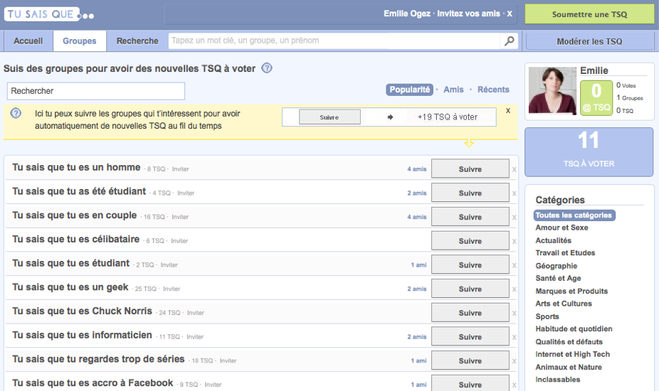 tsq Tu sais que…