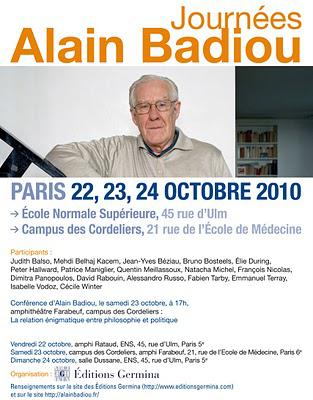 Journées Alain Badiou Journées Alain Badiou