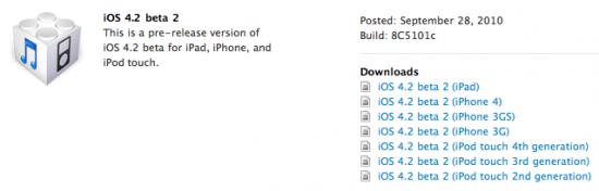L’IOS 4.2 bêta 2 est disponible ! L’IOS 4.2 bêta 2 est disponible !