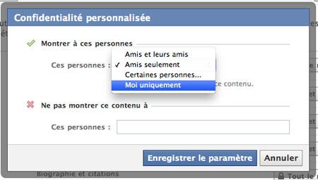Facebook Lieux - Confidentialité Personnalisée Facebook Lieux - Confidentialité Personnalisée