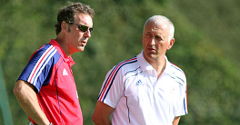 Laurent Blanc et Philippe Bergeroo Sélectionneur de l'Equipe de France