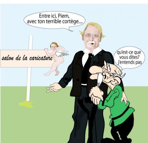 piem au salon de st just le martel salon caricature2 08 500x486 Notre salon du dessin de presse de lhumour et de la caricature