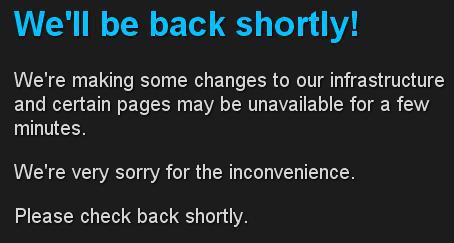 Le site de la Dev-Team en maintenance… Le site de la Dev-Team en maintenance…