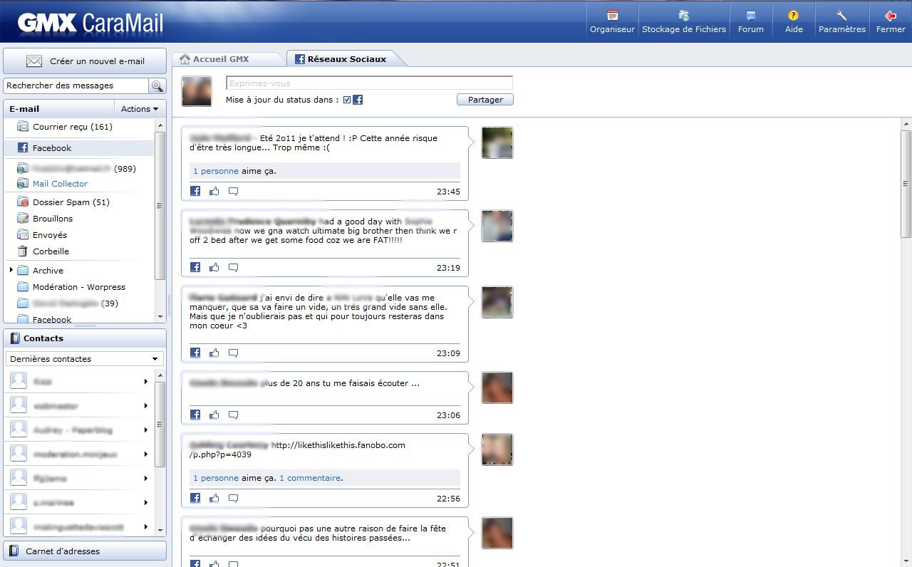 gmx gmx Le service Gmx améliore son support Facebook