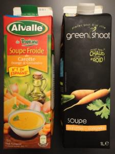 Comparatif Soupe de carottes : Alvalle vs Green Shoot