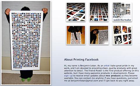 facebookprinting Imprimez vos amis en poster avec Printing Facebook