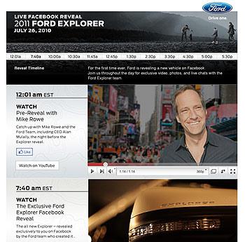 Ford a décidé de dévoiler son nouveau modèle Explorer sur Facebook avant le Salon de L’Auto à Paris. DR