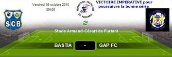 Foot / National : 12ème journée ce soir à 20h00 avec SC Bastia / FC GAP.