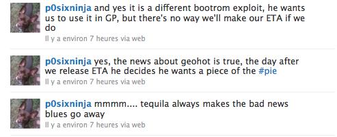 p0sixninja1 Limera1n : Geohot, le retour ?!?!