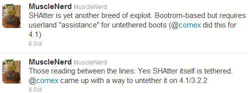 GreenpOsoin sera tethered et non untethered ! GreenpOsoin sera tethered et non untethered !