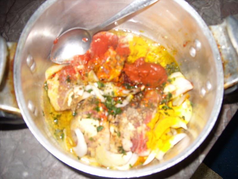 Tajine d'agenau aux haricots verts et sauce tomate