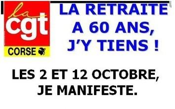 Réforme des Retraites : Manifestation dans toute la Corse demain matin.