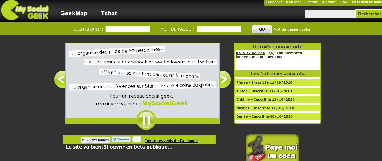 msg_ac MySocialGeek, un nouveau réseau social pour les Geeks