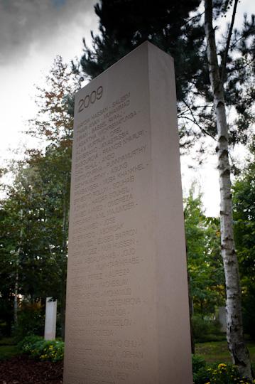 Mémorial des reporters, dévoilement de la stèle 2009
