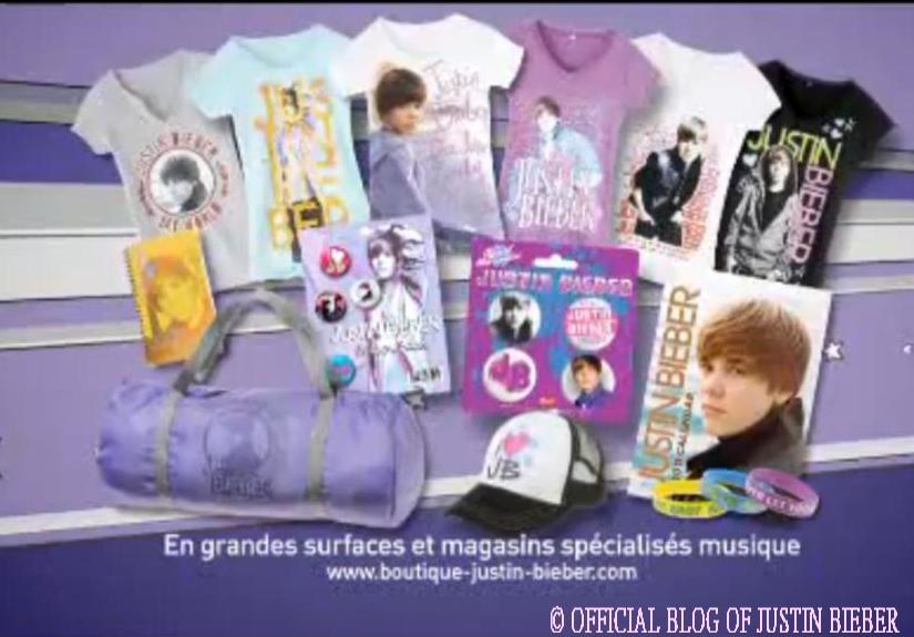 Justin Bieber - Produits dérivés maintenant en vente !