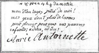 Marie - Antoinette - Le 16 Octobre 1793