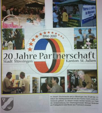 Le jumelage du Canton de Saint-Julien avec Mössingen a 20 ans 20 jahre2.JPG
