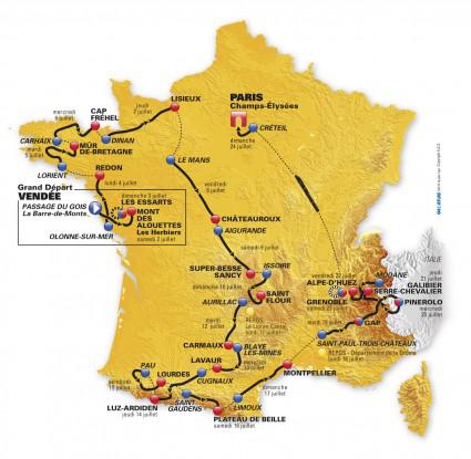 Tour de France 2011 : La Carte !