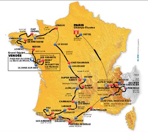Tour de France 2011 ... le parcours dévoilé sans Alberto Contador Tour de France 2011 ... le parcours dévoilé sans Alberto Contador
